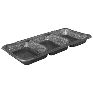 Bento <b>Box</b> Lightweight Portable 3 Compartment Side Dish <b>Lunch</b> Recyclable Heat Stable Ecotainer PS Foam Alternative <b>lunch</b> <b>box</b> - Product Image 4