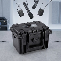 Étui de rangement pour microphone sans fil, sac de transport pour micro avec boîte en mousse réglable pour les voyages