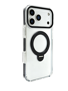 Clear Transparent TPU Phone Case with 360 Degree Rotation Ring Kickstand, Shockproof Camera Protection Cover for <b>iPhone</b> - Product Image 5
