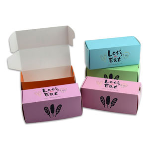 Atacado costume impresso embalagem de papel biodegradável cão quente Coreano cão de milho vara fast <span class=keywords><strong>food</strong></span> tirar caixa com logotipo - Product Image 2