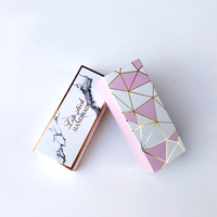 Boîte cadeau rigide en papier kraft de luxe personnalisée, matériaux recyclés, fermeture magnétique, ruban en éponge pour l'emballage de rouge à lèvres et de cosmétiques