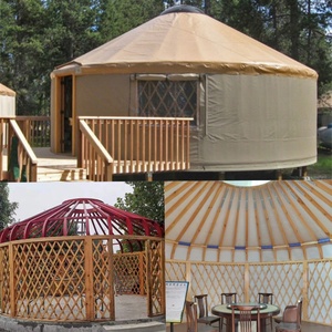 Grande tente spatiale <span class=keywords><strong>Yourte</strong></span> en bois massif pur avec salle de bain Resorts Luxury for Glamping Tent Yourts - Product Image 5