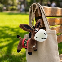 Adorable Peluche Cheval de l'Année du Cheval avec Rembourrage en Coton PP - Breloque de Sac, Porte-clés de Téléphone, Pendentif - Cadeau Idéal pour Amis et Meilleurs Amis