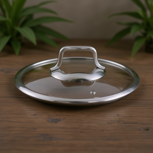 Coperchio in vetro con manico in acciaio inox da 10 pollici per pentole da cucina - Product Image 3