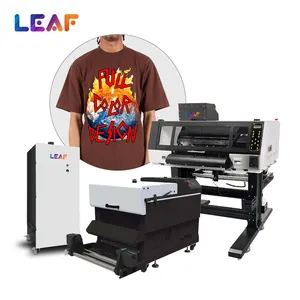 מכירה חמה עלה 60 ס""מ DTF מדפסת מכונת הדפסת חולצות 24 אינץ' מדפסת הזרקת דיו DTF כפול i3200 ראשים עם שייקר אבקה