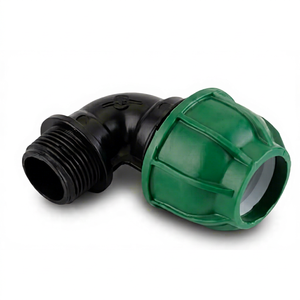 Raccord coudé en PP à filetage mâle 90 degrés pour l'irrigation et la plomberie - Product Image 1