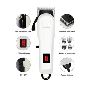 Juego <span class=keywords><strong>de</strong></span> cortapelos profesional, kit <span class=keywords><strong>de</strong></span> cortapelos eléctrico <span class=keywords><strong>de</strong></span> peluquero, compra en línea, cortapelos para hombres, <span class=keywords><strong>barba</strong></span> - Product Image 3
