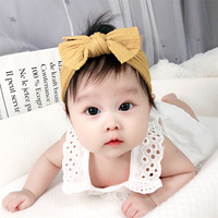 Bandeau extensible de couleur unie pour enfants, bandeau de robinet doux pour bébé, ensemble cadeau