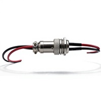 Connecteurs d'aviation personnalisés GX12, 2 prises, 2 conducteurs, 3-7 broches, trou M12 12mm, plaque de verrouillage, cuivre, 120V 60A, IP67