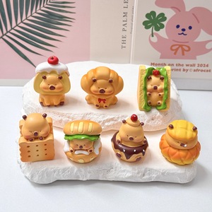 2025 nuevo estilo 3D comida de dibujos animados lindos encantos de resina de Capibara para decoración del hogar Accesorios DIY pintura para exhibición diaria - Product Image 5