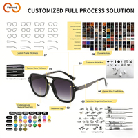 Lunettes de soleil TWOOO T1690, style rétro classique transfrontalier, monture carrée à double barre, tendance mode urbaine, protection UV400, logo personnalisé