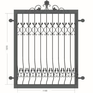 หน้าต่างเหล็กดัดลายเรียบง่ายทันสมัยราคาโรงงาน - Product Image 1