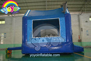 Castillo Inflable Infantil con Diseño de Delfines, 13x13, Color Azul, Diseño de Animales Marinos, PVC de Grado Comercial, Centro de Juegos para Niños, Equipo para Fiestas - Product Image 2