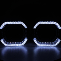 Feux de jour LED RGB HILUX DMAX et kit Angel Eye avec lentille Halo Ring IP65 étanche 3000 lumens