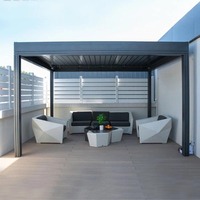 Vente en gros d'usine de pergola de jardin bioclimatique d'extérieur moderne à perche pergola de jardin à écran motorisé en aluminium