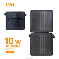 Panneau solaire monocristallin pliable 10W, résistant aux intempéries, module PV portable pour la charge de dispositifs mobiles en extérieur et en sac à dos