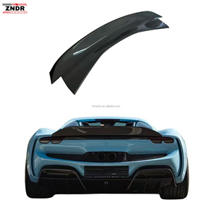 Aileron arrière en fibre de carbone Ferrari 296 296GTB 296 GTS avec plateau plat pour les modèles 2021-2022 - Product Image 1