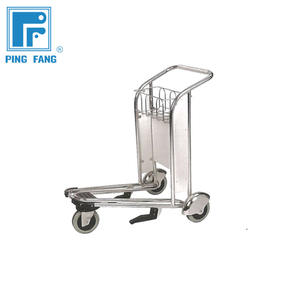Handrem Rvs Luchthaven Bagage Trolley Winkelwagen/Luchthaven Bagage Trolley Met Auto Brake - Product Image 5