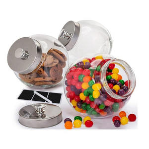 75 once contenitori per alimenti con coperchi ermetici/barattoli per <span class=keywords><strong>biscotti</strong></span> in <span class=keywords><strong>vetro</strong></span> per bancone da cucina, contenitore per caffè, <span class=keywords><strong>porta</strong></span> detersivo per bucato - Product Image 1