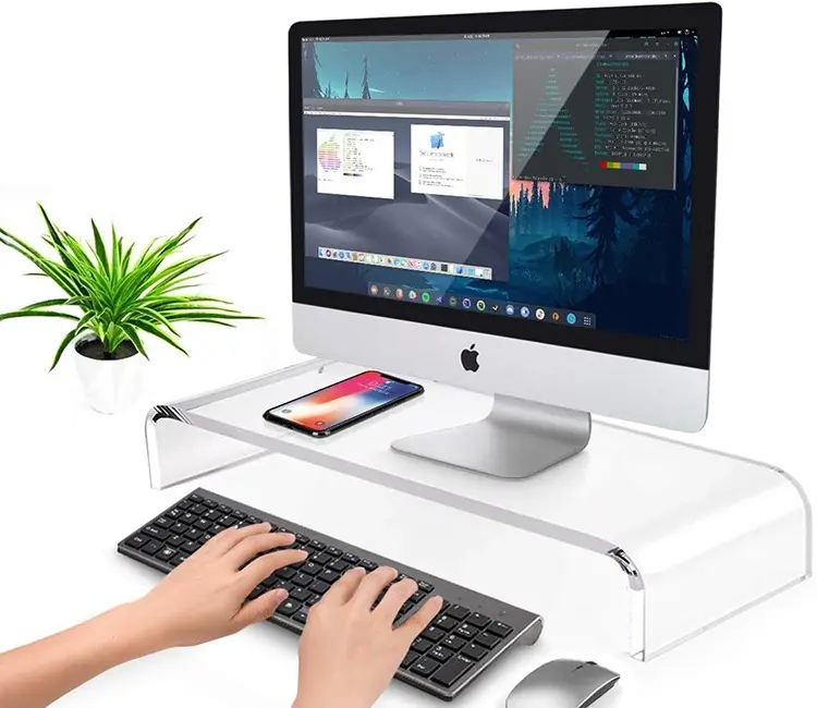 Computer Monitor Stand Stand Desktop Decoration 2020 HOT SALE Clear Acrylic TV Screen Acrylic Computer Desk PC Desk Modern