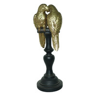 Statue d'oiseau Antique en résine de polyrésine, pierre d'heron debout avec pieds en métal, décoration de la maison, 6-12 pouces