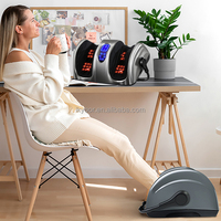 Masseur électrique chauffant pour les pieds avec shiatsu et compression d'air, pétrissage profond pour la relaxation des jambes
