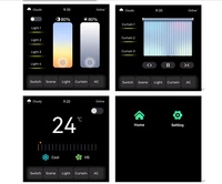 Nouveau panneau de commande intelligent N4 4 pouces tactile avec application Smart Life, commande vocale, interrupteur Zigbee 4 gangs et écran LCD 2-en-1 avec affichage de l'heure, compatible Alexa