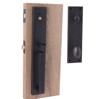 Cerradura de Puerta Doble Abatible Estilo Europeo Retro Bronce para Puerta de Madera Sólida con Manija