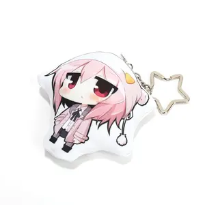 VOGRACE OEM logo personalizado Transferencia de Calor impresión anime almohada llavero, dibujos animados estampados pp algodón charms