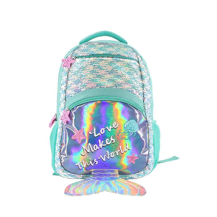 Sparkly Sequence Mermaid Bag Magic Flip Reversible Sequin School Backpack Child School Bag