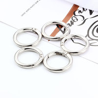 Fermoir à ressort rond en alliage de zinc de 18 mm, boucle en forme de O, connecteur DIY pour collier, bracelet, chaîne de sac, accessoires de bijouterie tendance
