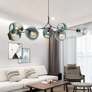 Avec 6 8 10 12 lumières Lampes suspendues de <span class=keywords><strong>cuisine</strong></span> modernes en verre - Product Image 1