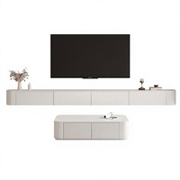 Meubles de maison modernes de luxe blancs en promotion pour salon, meuble TV personnalisé accepté