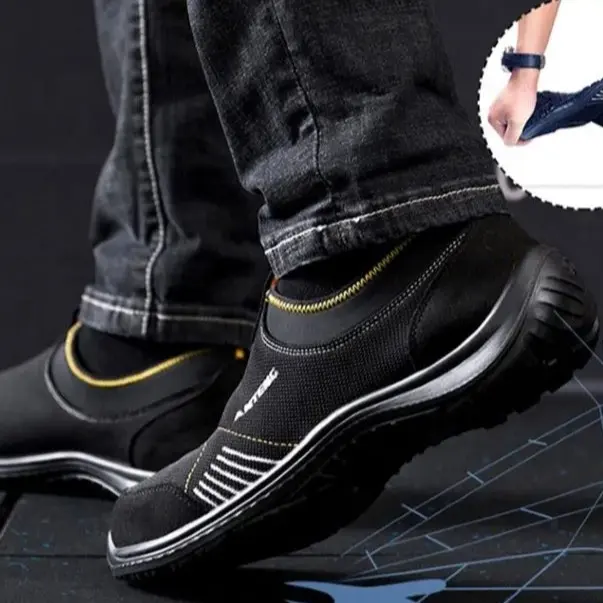Rahat ve nefes tuval güvenlik ayakkabıları kaymaz Anti-Smashing anti-delinme ve güvenlik ve koruma için anti-statik