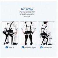Exosquelette de protection AI EXO TECH durable pour usage intérieur/extérieur, permet aux employés de s'asseoir à tout moment, améliore l'ergonomie, réduit la fatigue