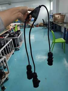 Electric Black Color Power Cables with Male 16A 3pin CEE Head <strong>Input</strong> and Split to 2 Way of 16A/3pin Female <strong>Socket</strong> Outputs - Product Image 3