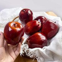 Simulation artificielle réaliste fausse pomme rouge foncé pommes délicieuses pour la maison maison cuisine fête de mariage décoration photographie
