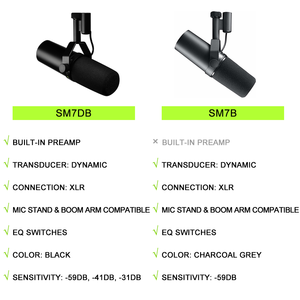 Micrófono dinámico USB SM7dB para podcasting y grabación de estudio con calidad de audio mejorada y reducción de ruido incorporada - Product Image 4