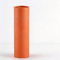 Tubes d'emballage ronds en papier kraft avec impression de logo personnalisé, boîtes cadeaux pliables pour bougies, artisanat, emballage cosmétique