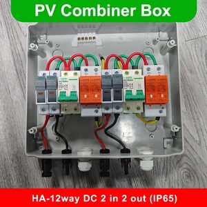 Quadro di Combinazione PV 2x2 con Guscio in Plastica IP65 per Uso Interno Certificato CE - Apparecchiatura per la Distribuzione di Energia per Sistemi Solari Fotovoltaici - Product Image 4