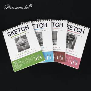 Professionnels 24 feuilles 110gsm tampons de papier à <span class=keywords><strong>dessin</strong></span> Art <span class=keywords><strong>dessin</strong></span> carnet de croquis couverture rigide carnet de croquis haut spirale bloc-notes - Product Image 6