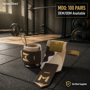 Fasce da Polso MKAS per Cross Training con Passante per il Pollice, Supporto Regolabile per <span class=keywords><strong>Snatch</strong></span>, Jerk, Fitness Funzionale e Allenamento della Forza - Product Image 1