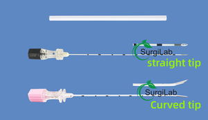 מחט RF שקופה סטרילית עם סימון עומק, קנולה ישרה, במגוון גדלים, מחט RFA לכאבים בגב, מחולל נזקי RF לוטרינריה - Product Image 2