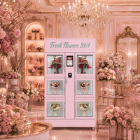 Máquina Expendedora de Café con Impresión de Flores Ai, Máquina Expendedora de Flores Frescas, Máquina Expendedora de Flores Pequeña de Autoservicio