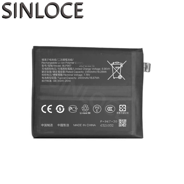 SINLOCE Wholesale High Quality Production Mobile Cell Phone Battery Factory for oppo Find X6/BLP967