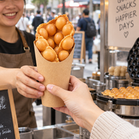 Gobelets en papier gaufré personnalisés imprimés, support pour frites, gobelet jetable pour snacks – Vente chaude