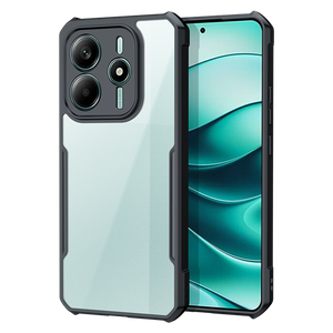 Alta calidad 4 esquinas anticaída negro TPU parachoques claro acrílico duro transparente contraportada funda <span class=keywords><strong>de</strong></span> teléfono para Redmi Note 14 5G - Product Image 5