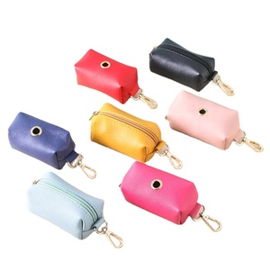 Atacado Mini Portátil De Couro Dog Poop Sacos Dispenser Outdoor Walking Waste Poop Sacos Titular para Animais de Estimação Cão e Gatos - Product Image 2