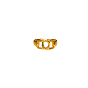 Fashion <b>Ring</b> 316L Stainless Steel PVD Gold Plating Sustainable Resistant Design - Product Image 2