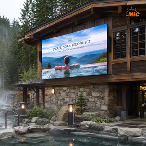 Écran LED d'extérieur en caisson métallique MICLED P3 P4 P5 P8 P10 pour mur vidéo, idéal pour la publicité en milieu de villégiature montagneuse, vente en gros - Product Image 1